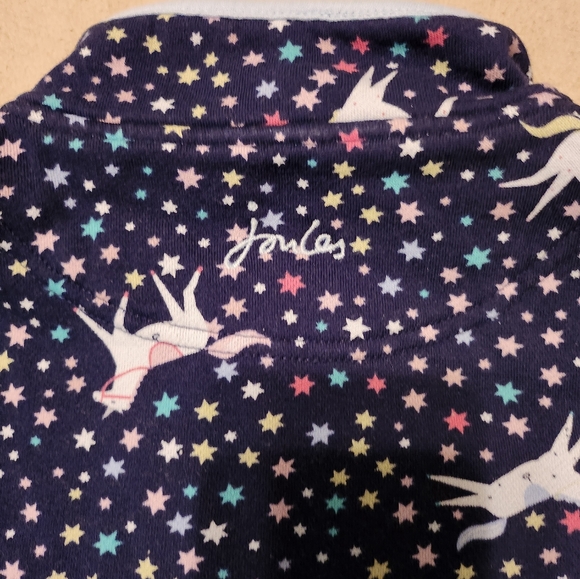 Joules, Girls, Quarter-zip pullover, Unicorn Navy, Size 9 / 10 Y. - Picture 5 of 5